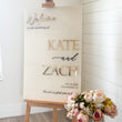 Load image into Gallery viewer, Custom Acrylic Wedding Welcome Sign with 3D Raised Lettering – Personalized Names, Date & Location - WS88
