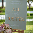 Load image into Gallery viewer, Welcome to the Wedding Acrylic Sign with raised 3d names - WS73