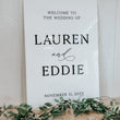 Load image into Gallery viewer, Welcome to the Wedding Acrylic Sign with raised 3d names - WS73