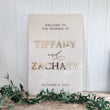 Load image into Gallery viewer, Welcome to the Wedding Acrylic Sign with raised 3d names - WS73