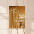 Load image into Gallery viewer, The Party Starts Here Sign