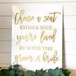 Load image into Gallery viewer, Acrylic Choose a Seat Either Side Sign - CS4