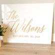 Load image into Gallery viewer, Last Name Welcome Acrylic Wedding Sign - WS16