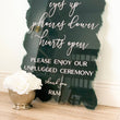 Load image into Gallery viewer, Acrylic Eyes Up Phones Down -Unplugged Ceremony Sign - CS5
