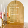 Load image into Gallery viewer, Acrylic Mirror Arch Unplugged Ceremony Sign - CS16