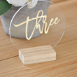 Load image into Gallery viewer, 5" Modern Calligraphy Round Acrylic Table Number - TN2