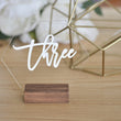 Load image into Gallery viewer, Modern Calligraphy Hexagon Table Number with Stand Options - TN1