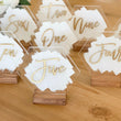 Load image into Gallery viewer, Wedding Painted Back Acrylic Table Number - TN1
