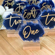 Load image into Gallery viewer, Wedding Painted Back Acrylic Table Number - TN1