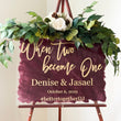 Load image into Gallery viewer, When two become One Acrylic Wedding Sign - WS20