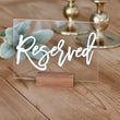 Load image into Gallery viewer, Acrylic Reserved Sign -Modern Calligraphy - RS1