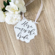 Load image into Gallery viewer, Here Comes The Bride Ring Bearer Hexagon Acrylic Sign, Painted Wedding Sign, Flower girl Sign