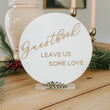 Load image into Gallery viewer, Round Guestbook Freestanding Acrylic Sign - TS6