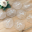 Load image into Gallery viewer, 5" Modern Calligraphy Round Acrylic Table Number - TN2