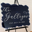 Load image into Gallery viewer, Last Name Acrylic Sign with date - WS27