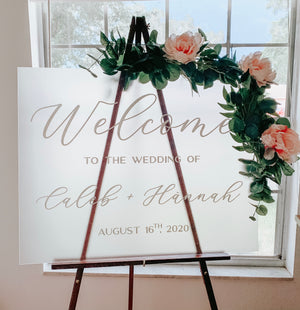 Welcome to our Wedding Modern Calligraphy Sign - WS04