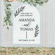 Load image into Gallery viewer, Solid Painted Back Arch Welcome Sign - WS29