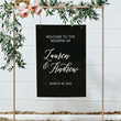 Load image into Gallery viewer, Solid Painted Back Welcome Sign- Modern Calligraphy - WS34