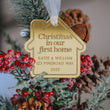 Load image into Gallery viewer, Gold Mirror Personalized Christmas in our First Home Ornament