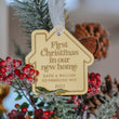 Load image into Gallery viewer, Gold Mirror Personalized First Christmas in our New Home
