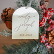 Load image into Gallery viewer, Arch Acrylic Mirror First Christmas as Mr and Mrs