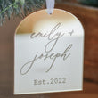 Load image into Gallery viewer, Arch Acrylic Mirror First Christmas as Mr and Mrs