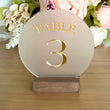 Load image into Gallery viewer, Gold Mirror Round Acrylic Table Number-TN14