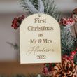 Load image into Gallery viewer, Arch Acrylic Mirror First Christmas Married
