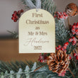 Load image into Gallery viewer, Arch Acrylic Mirror First Christmas Married