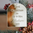 Load image into Gallery viewer, Arch Acrylic Mirror First Christmas Married