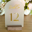 Load image into Gallery viewer, Gold Mirror Arch Acrylic Table Number-TN16