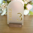 Load image into Gallery viewer, Gold Mirror Arch Acrylic Table Number -TN15