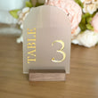 Load image into Gallery viewer, Gold Mirror Arch Acrylic Table Number -TN15