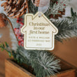 Load image into Gallery viewer, Gold Mirror Personalized Christmas in our First Home Ornament