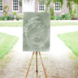 Load image into Gallery viewer, Floral Wreath Acrylic Wedding Welcome Sign - WS23