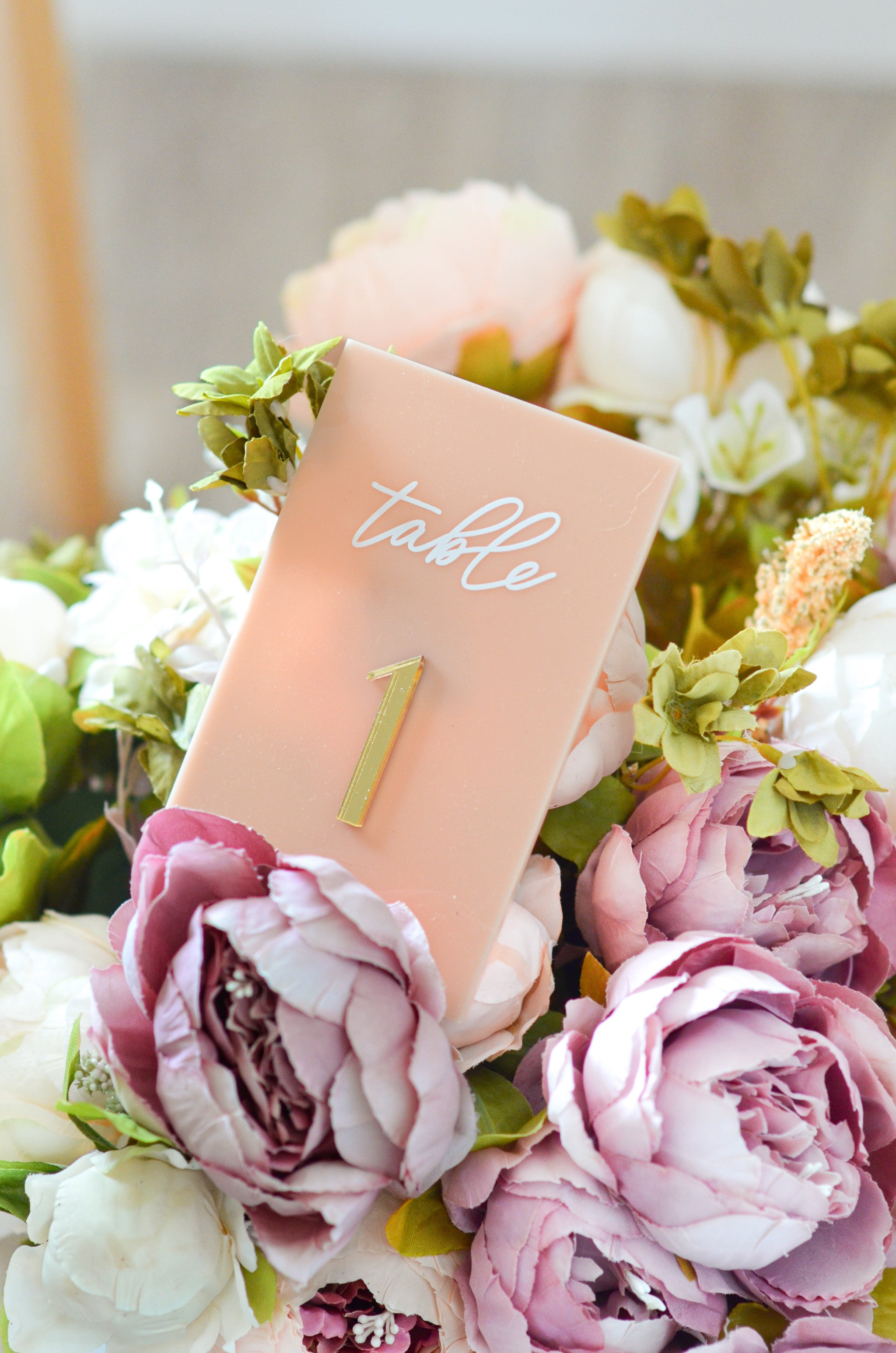 Table Signs – Blush and Lumber