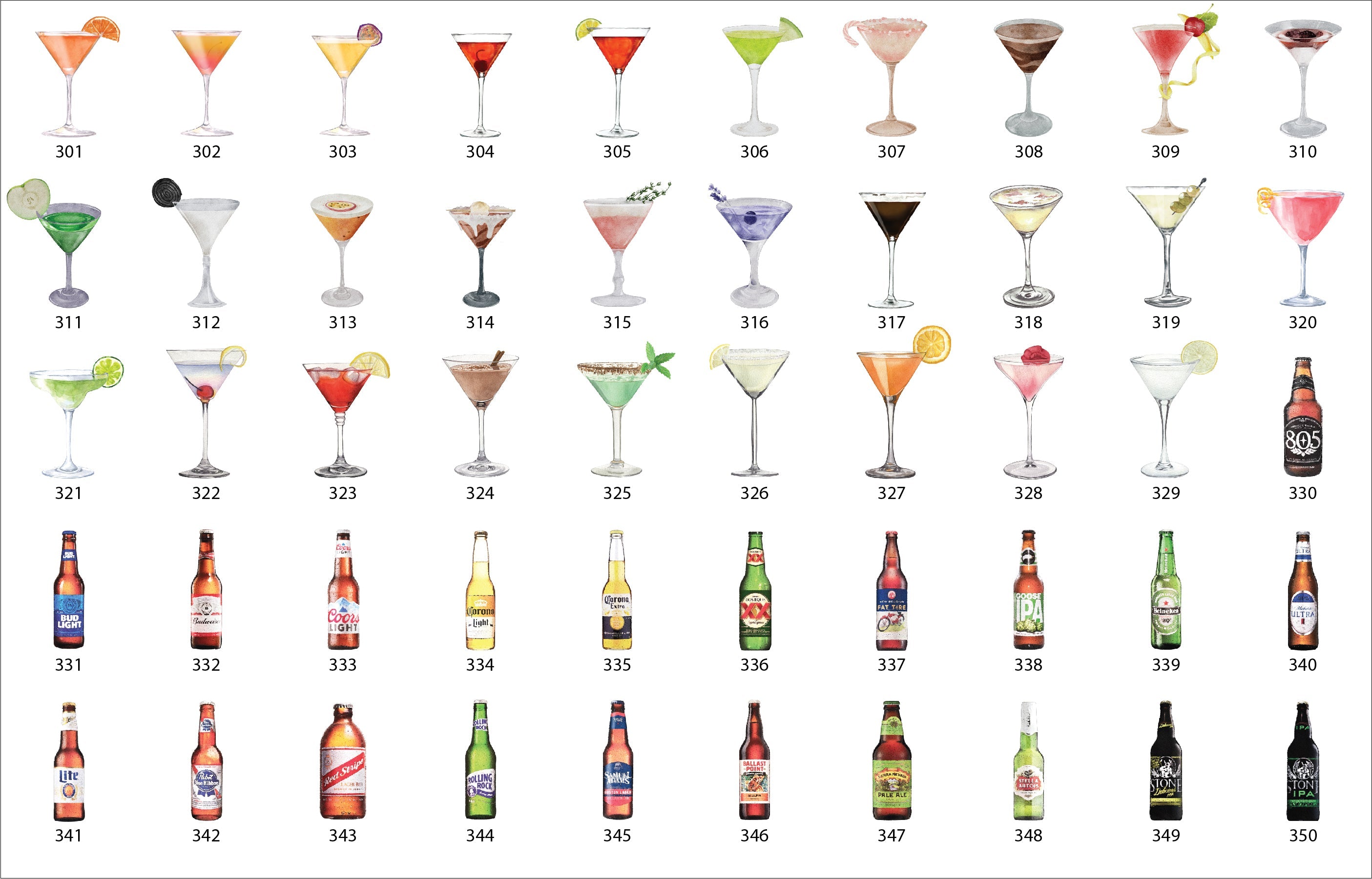 Arch Mirror Signature Drinks Acrylic Sign Blush and Lumber