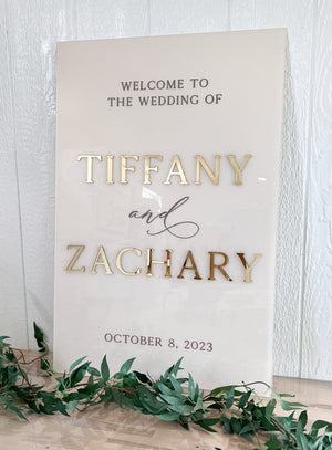 3D Welcome to the Wedding Sign