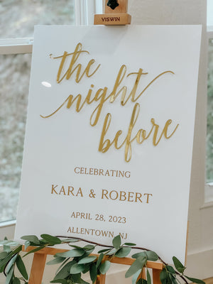 The Night Before 3D Mirror Acrylic Welcome Sign