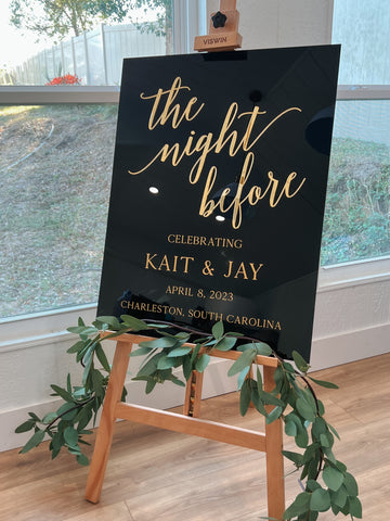 The Night Before 3D Mirror Acrylic Welcome Sign