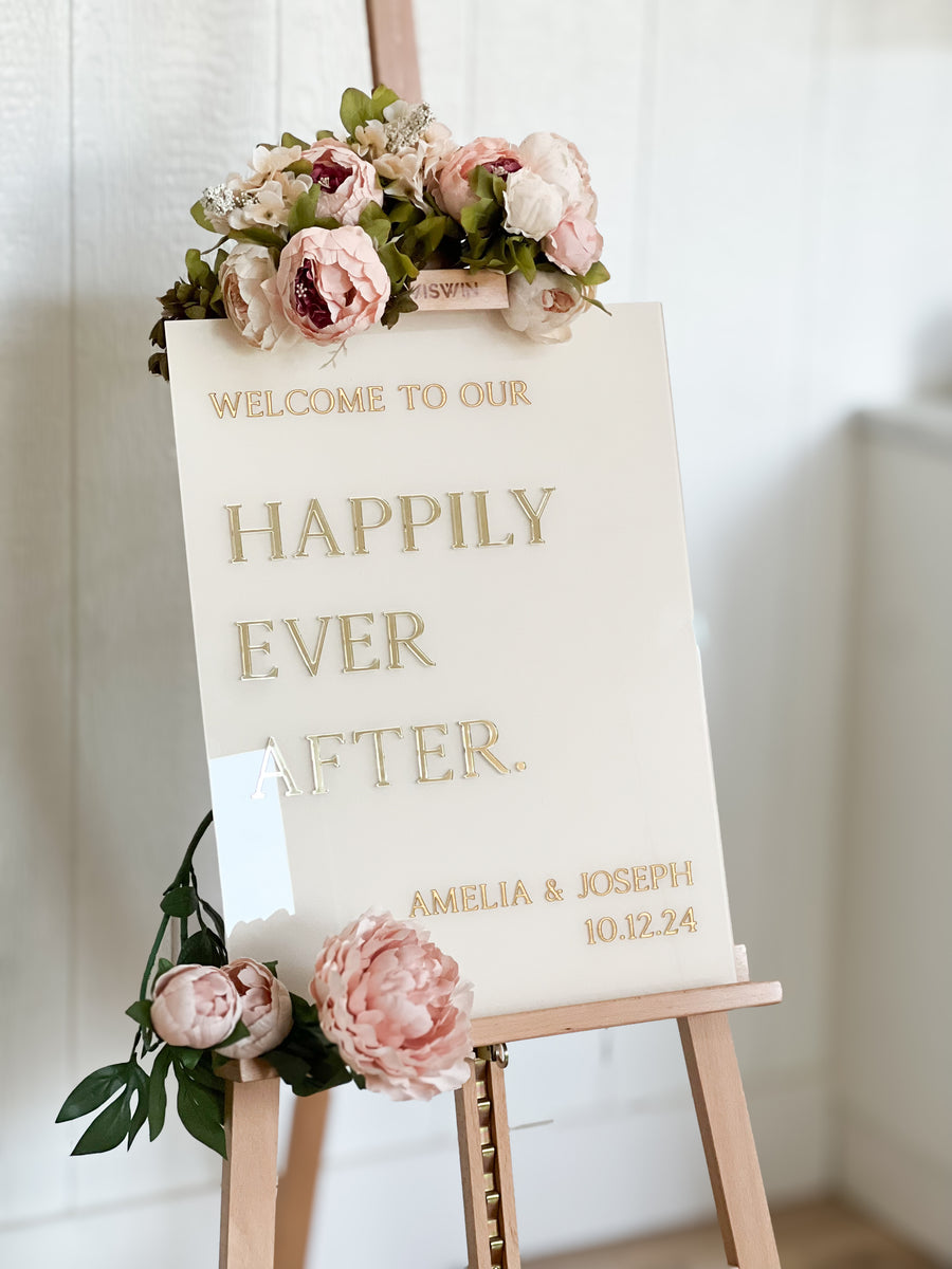 3D Welcome to our Happily Ever After Sign