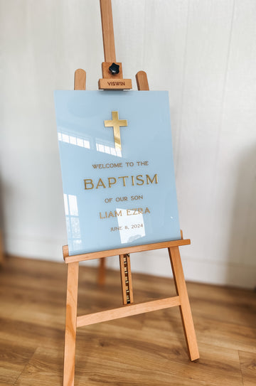 Baptism Acrylic Welcome Sign