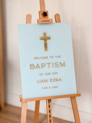 Baptism Acrylic Welcome Sign