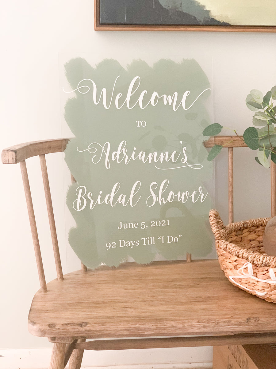Bridal Shower Acrylic Welcome Sign - WS38