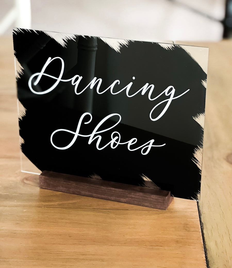 Dancing Shoes Acrylic Sign -TS14