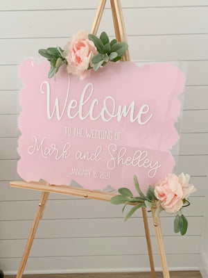 Modern Acrylic Wedding Welcome Sign - WS07