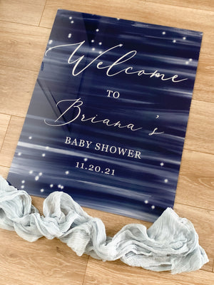 Acrylic Baby Shower Welcome Sign - WS35