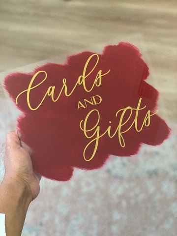 Cards and Gifts Acrylic Sign - TS18