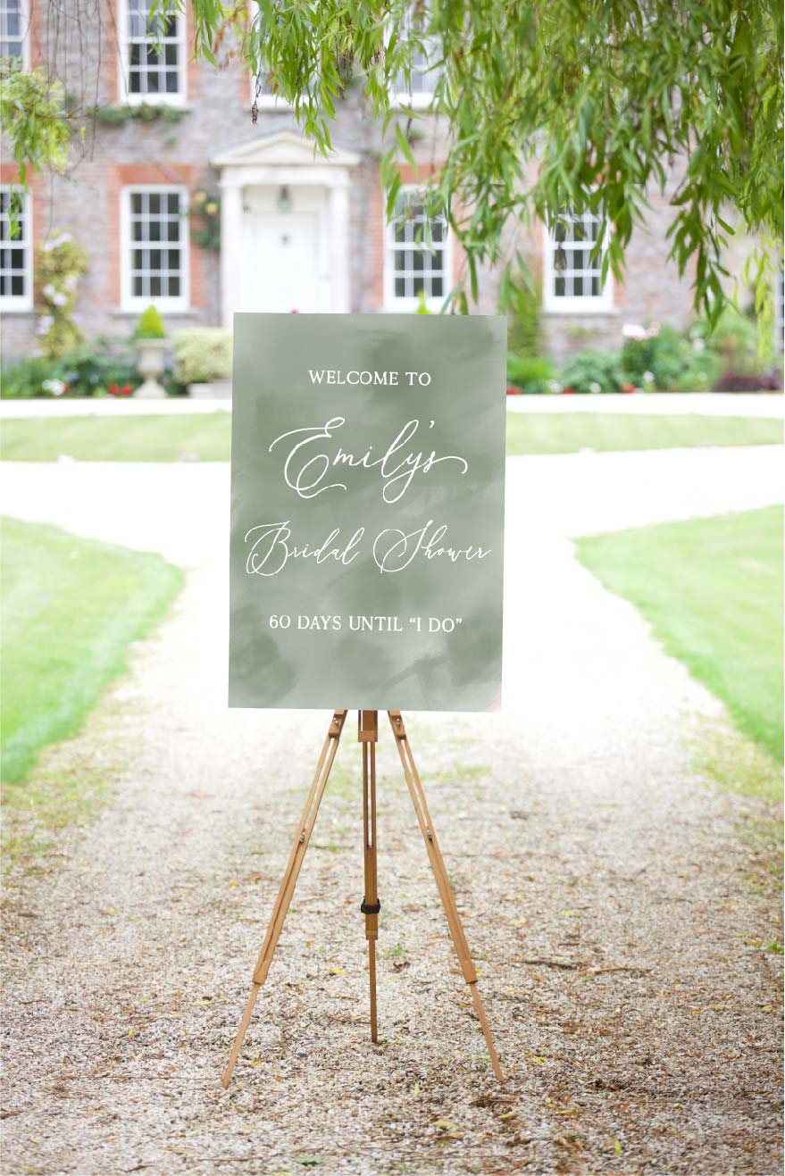 Bridal shower watercolor style welcome sign - WS43