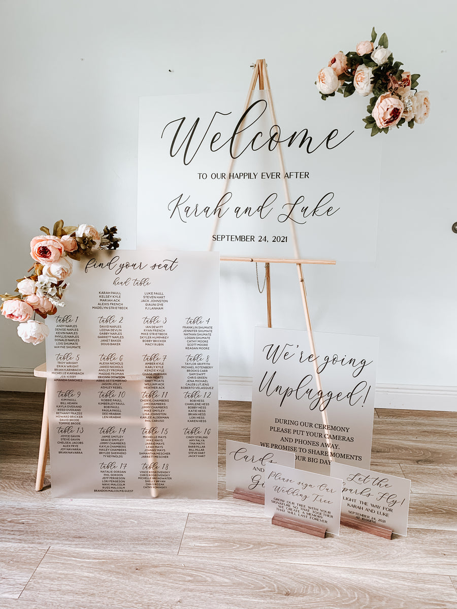 Acrylic Sign Packages – Blush and Lumber
